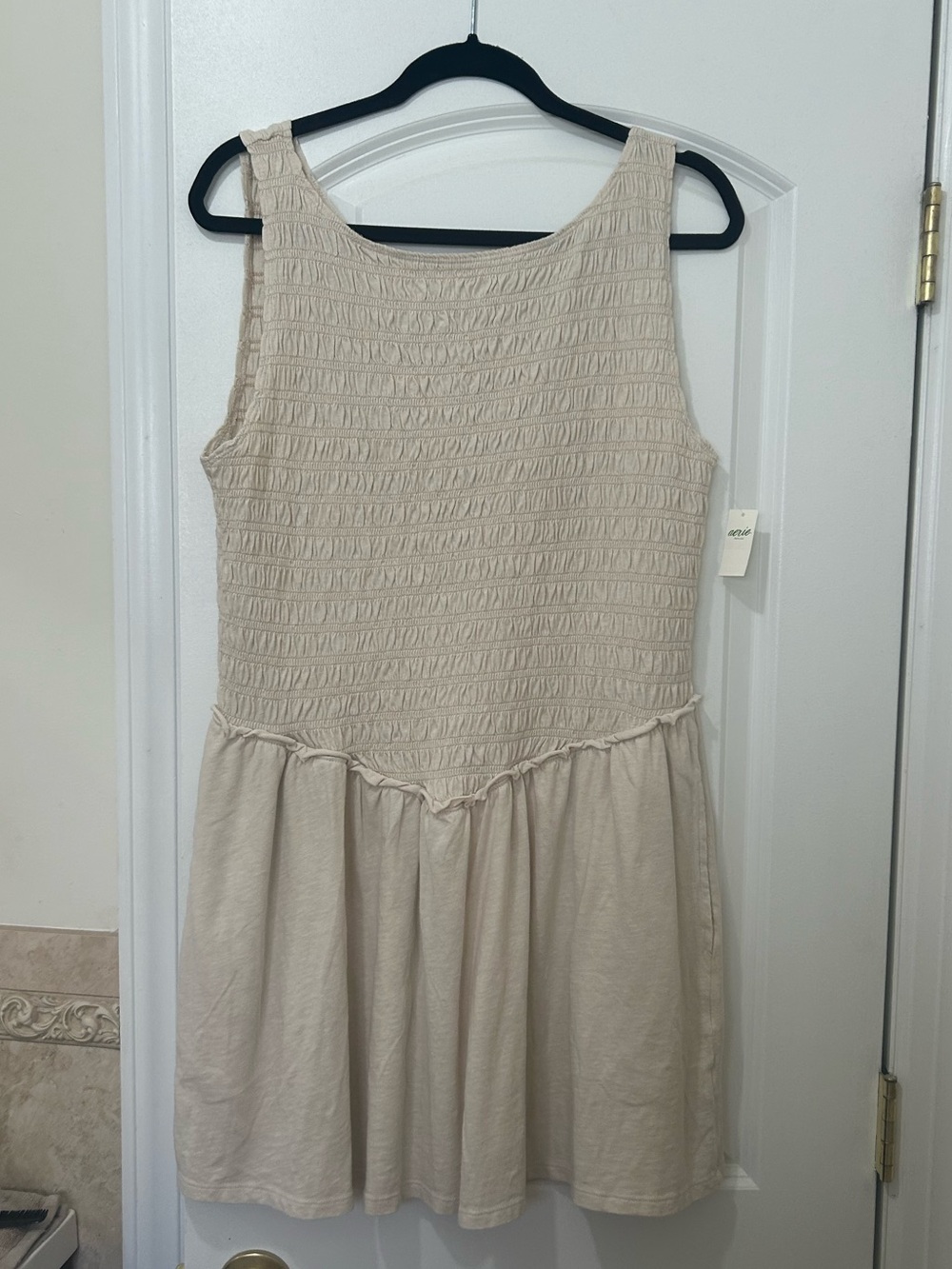 Aerie Happiest Smocked Mini Dress